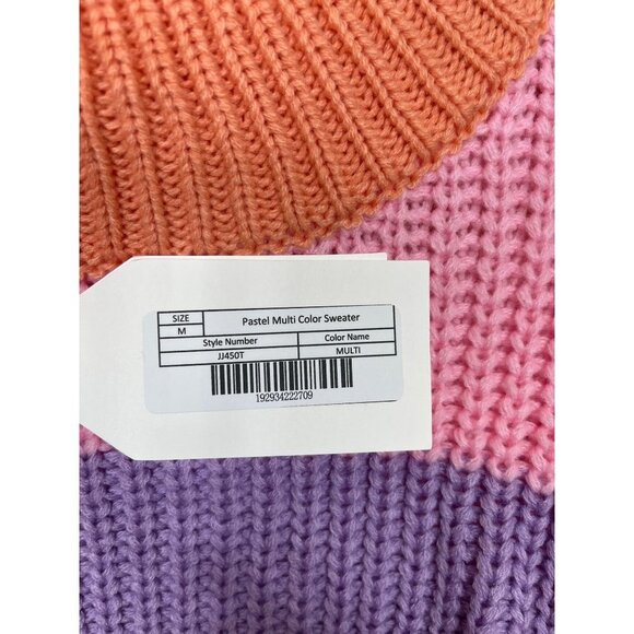 ENGLISH FACTORY Pastel Multi Color Sweater Size M - Picture 8 of 9